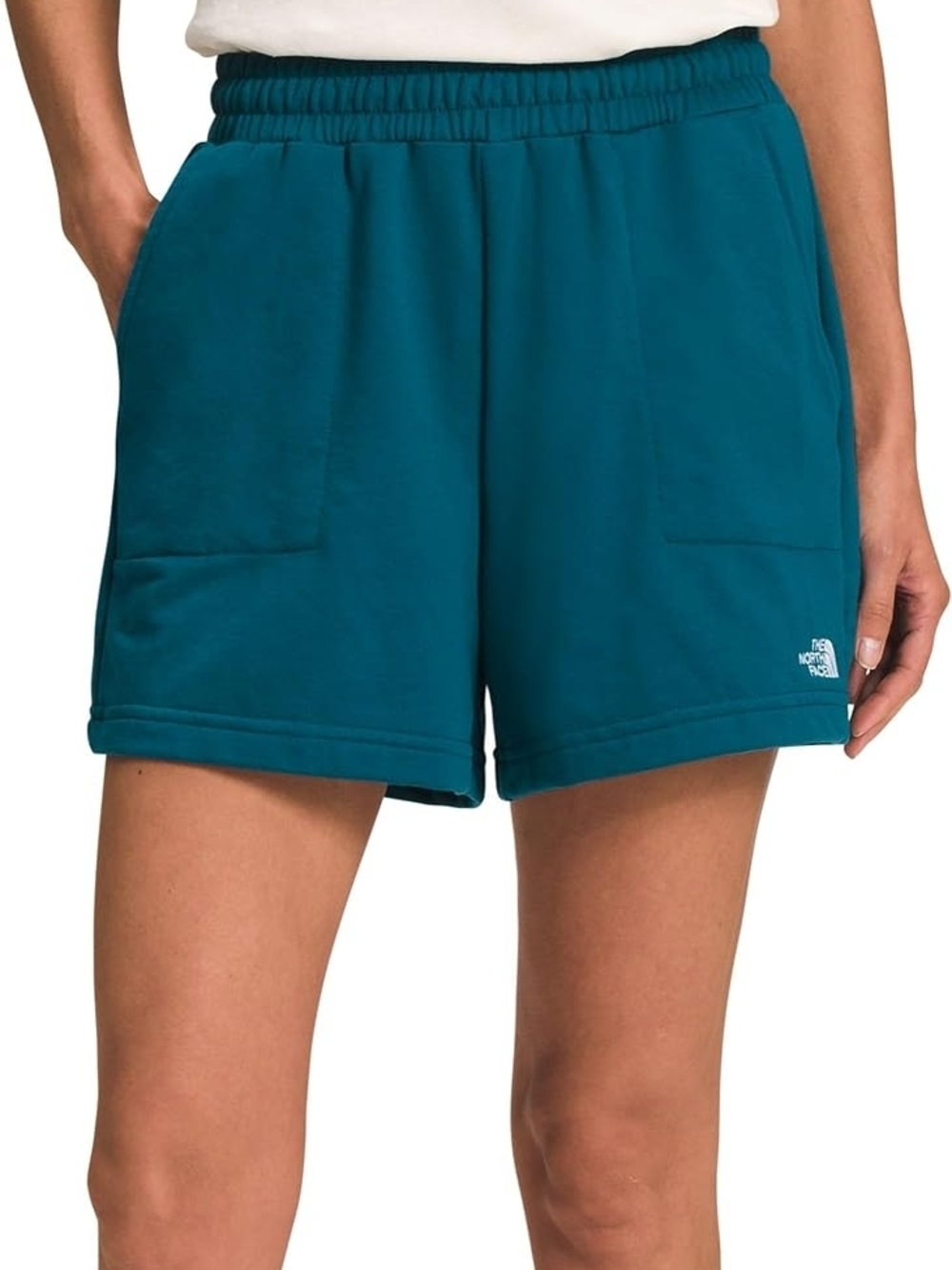 The North Face Women's Teal Elastic-Waist Athletic Shorts